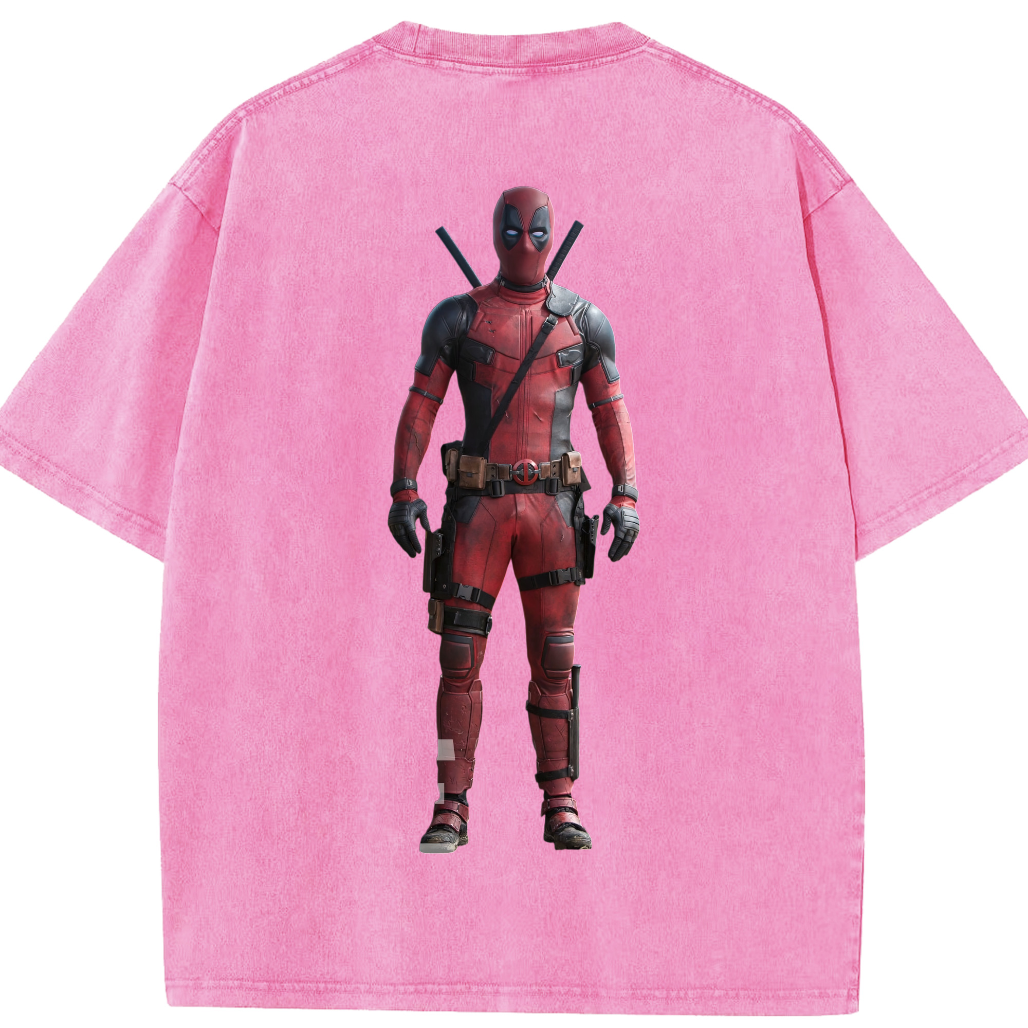 （画像用） Deadpool デッドプール 綿100% ヴィンテージ風 半袖Tシャツ（背面プリント）